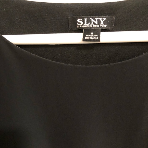 Brand SLNY evening wedding dinner black dress size 8 - Picture 2 of 3